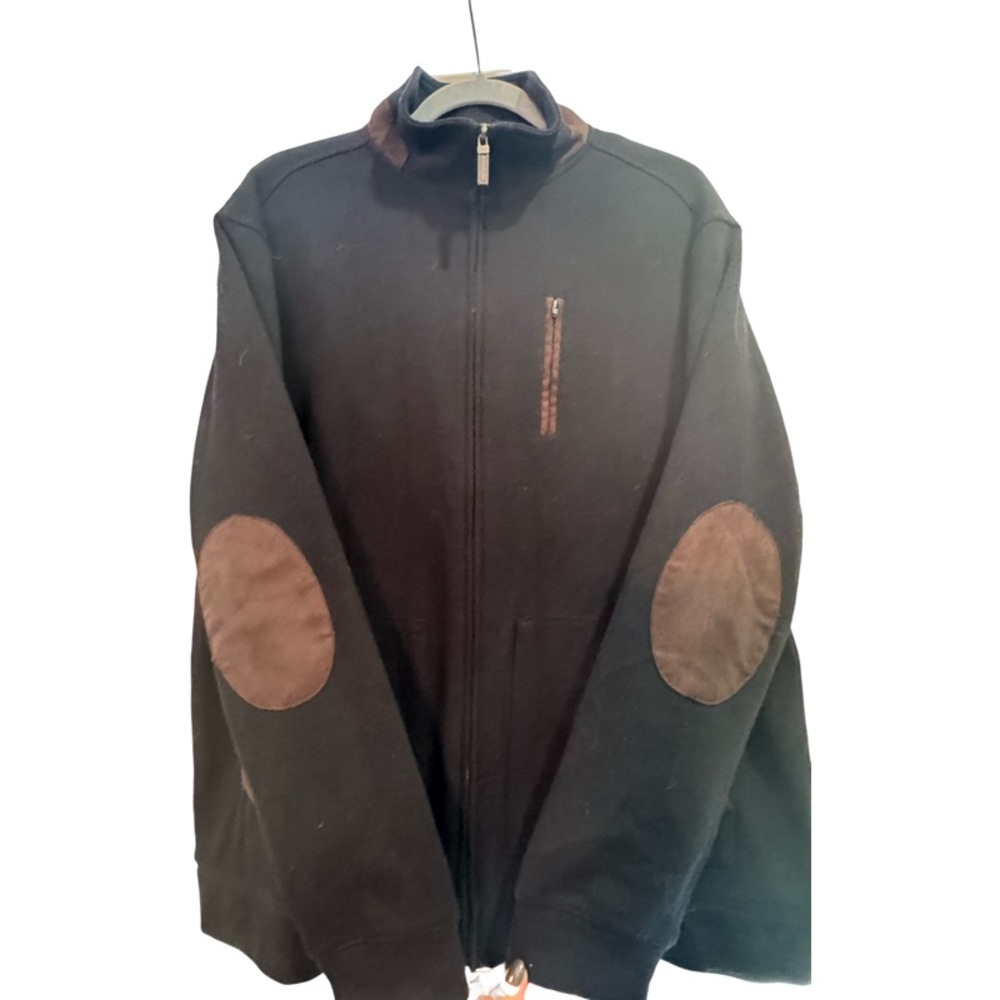 Tasso Elba Black Lightweight Jacket with High Collar